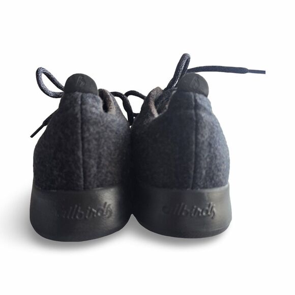 Allbirds Wool Runners Women’s Size 9 All Black Merino Wool Lace Up Comfort Shoes - Picture 3 of 12